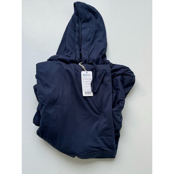 DudeRobe Men's Navy Hooded Robe w/ Pockets Sz L/XL NEW NWT - Picture 1 of 2